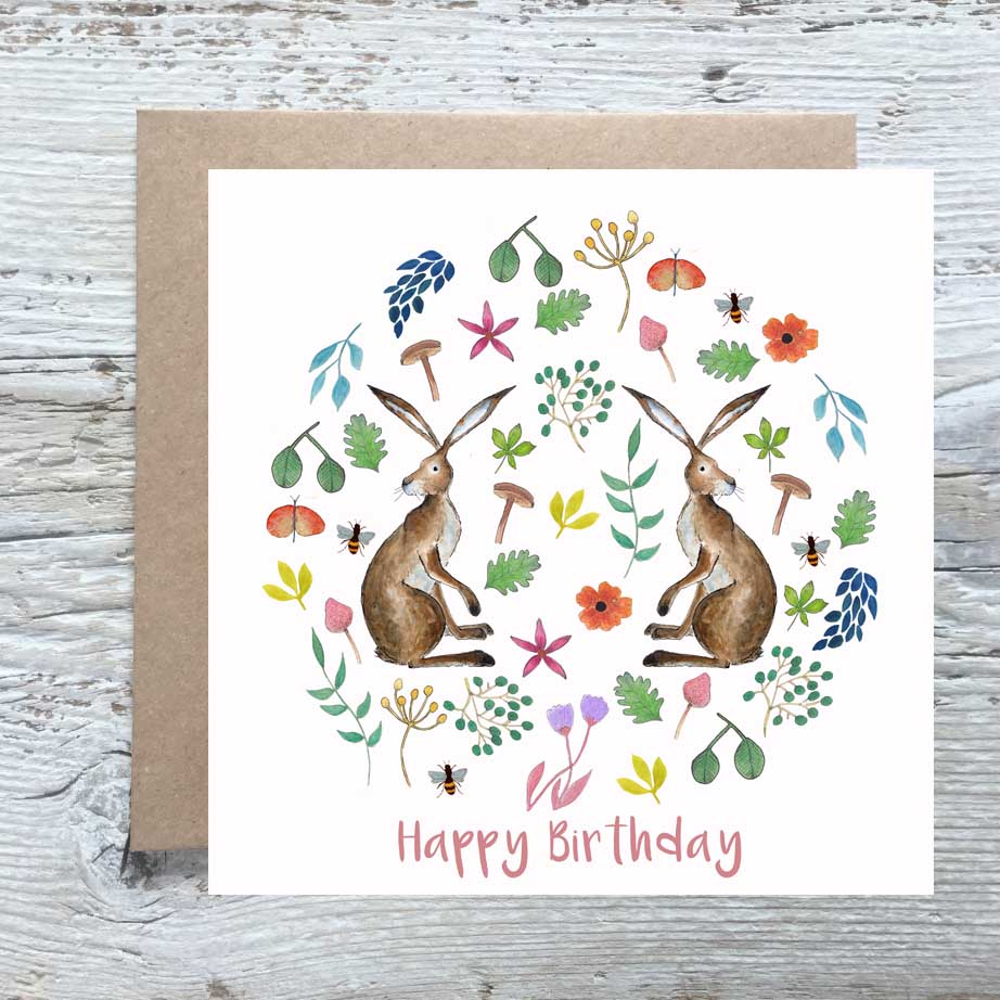 Happy Birthday Hare Card